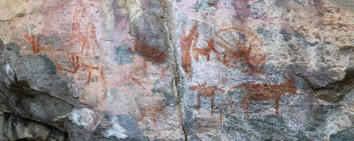 We're jumping over the Atlantic to the African continent tonight, to visit the Tsodilo Hills in Botswana. It's a UNESCO World Heritage Site with over 4500 rock paintings dating back thousands of years. Some are believed to date as far back as 24,000 years.