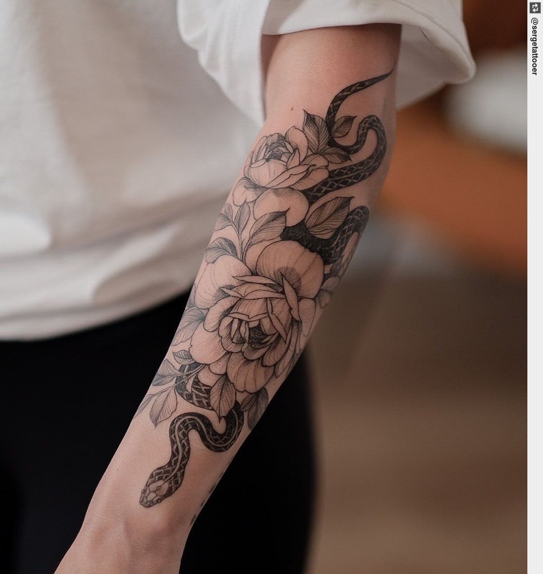 Hanna and Snake Japanese Sleeve Tattoo :: Behance