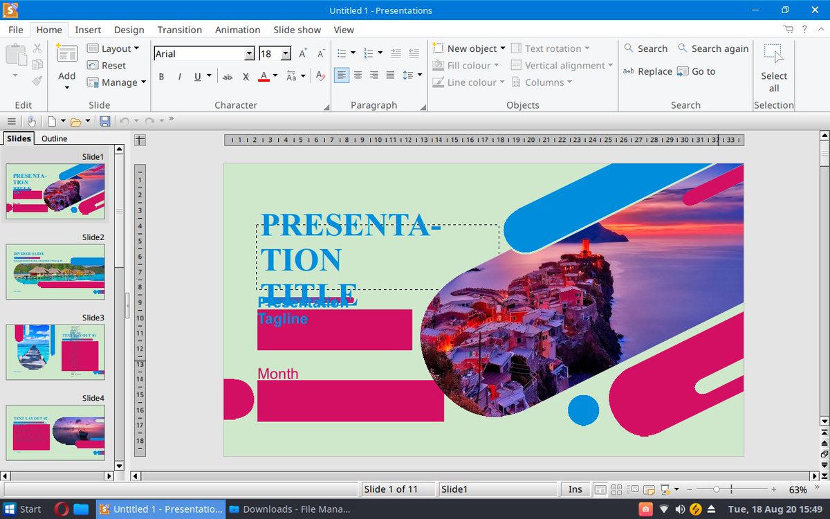 Langkah 5:Instalasi FreeOffice.FreeOffice adalah program yang serupa dengan MS Office yang kompatibel dengan file-file Ms Word, Ms Excel, dan Ms Powerpoint.
