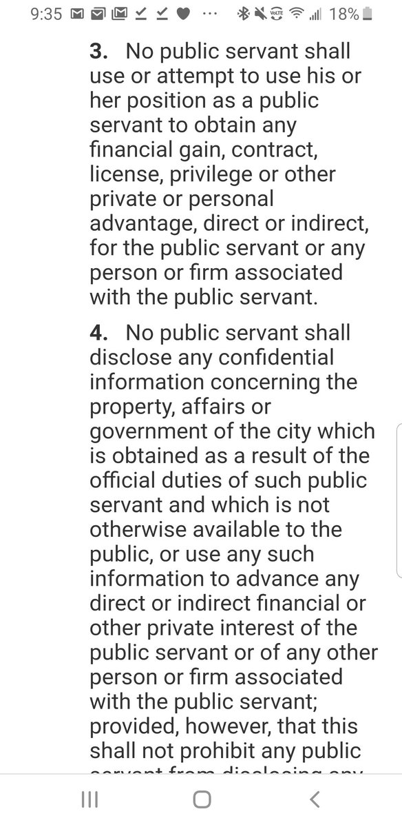 placardabuse's tweet image. The City Charter prohibits misusing your position for the personal benefit of you or your associates.

And Mayoral Executive Order 16 requires employees to report corruption.

You can figure it out.
#BasicLogic