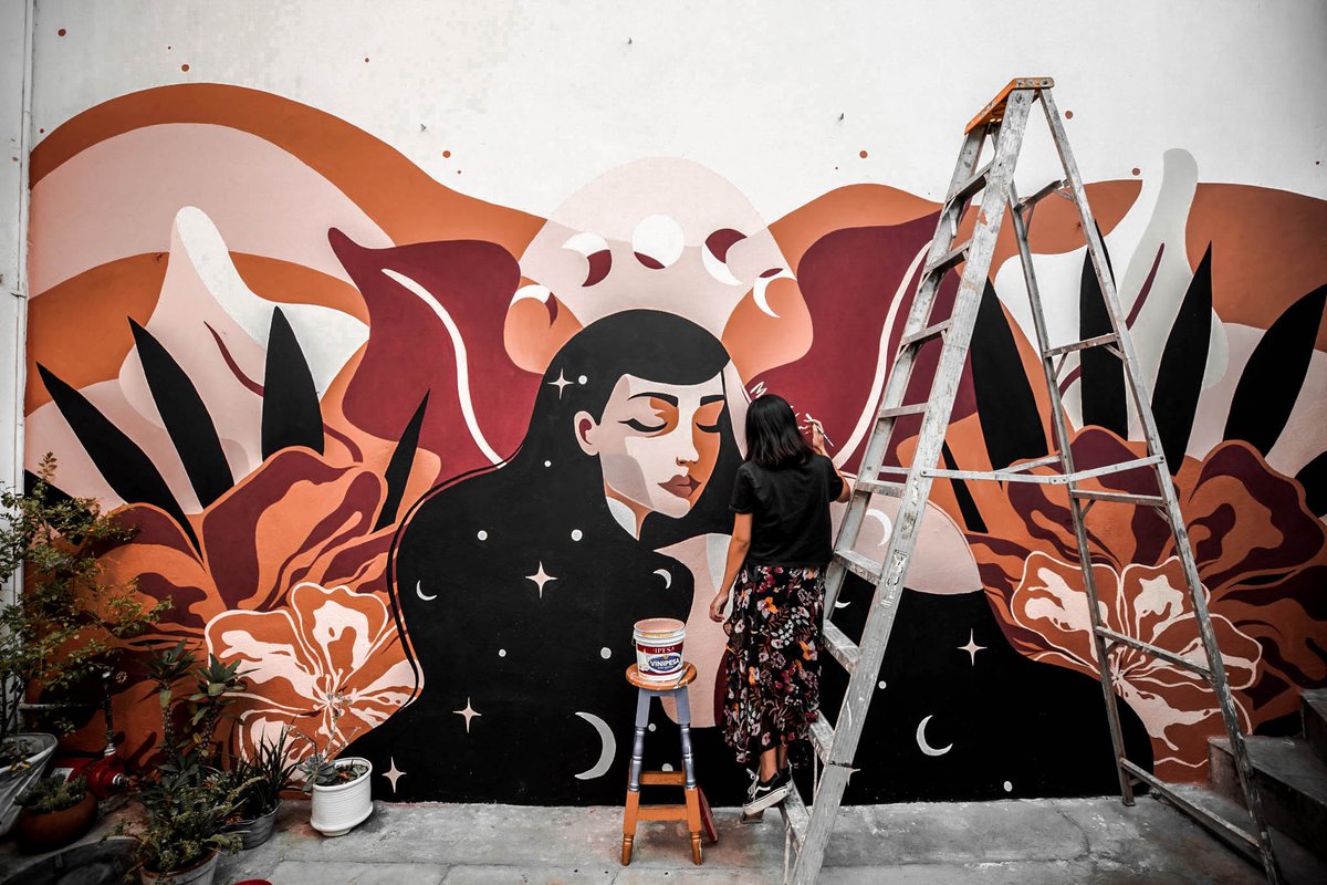 monttventura's tweet photo. Hoy vengo a contarles que hice mi primer mural 🥺🥺🥺💖💖💖💖 y soy la más feliz del mundo :3 https://t.co/9FKdidIC5Y
