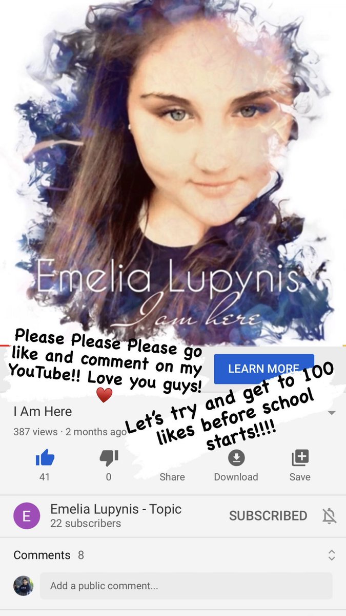 Please Please go like and comment on my YouTube!! Love you guys!♥️ Let’s try and get to 100 likes before school starts♥️♥️