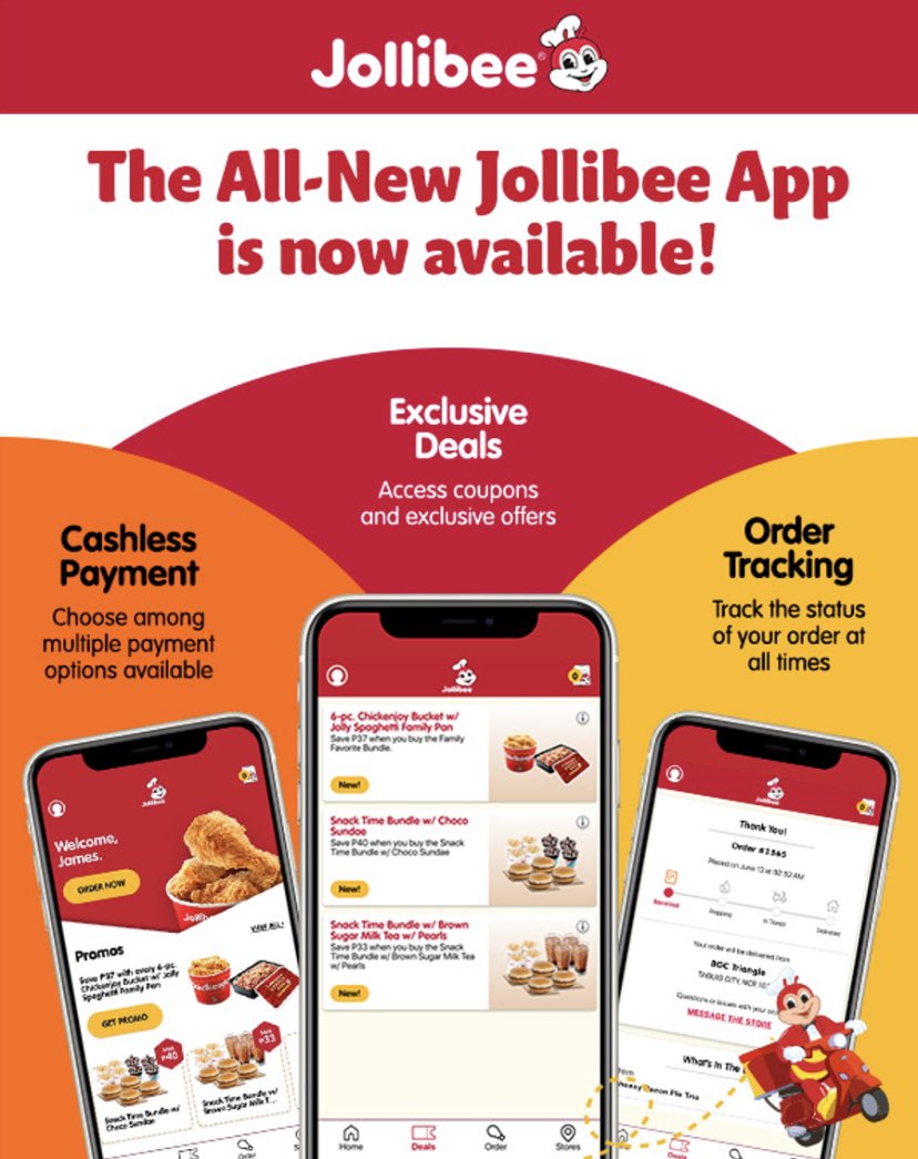 misismimisuarez's tweet photo. The All-New Jollibee App is here! Download now to order your Jollibee favorites and enjoy exciting features such as Exclusive Promos, Order Tracking, and Cashless Payment.

DOWNLOAD on the App Store: https://t.co/lQHfQHfbhz

or Google Play: https://t.co/muGWpwAjTd https://t.co/sUWdrcYhEg