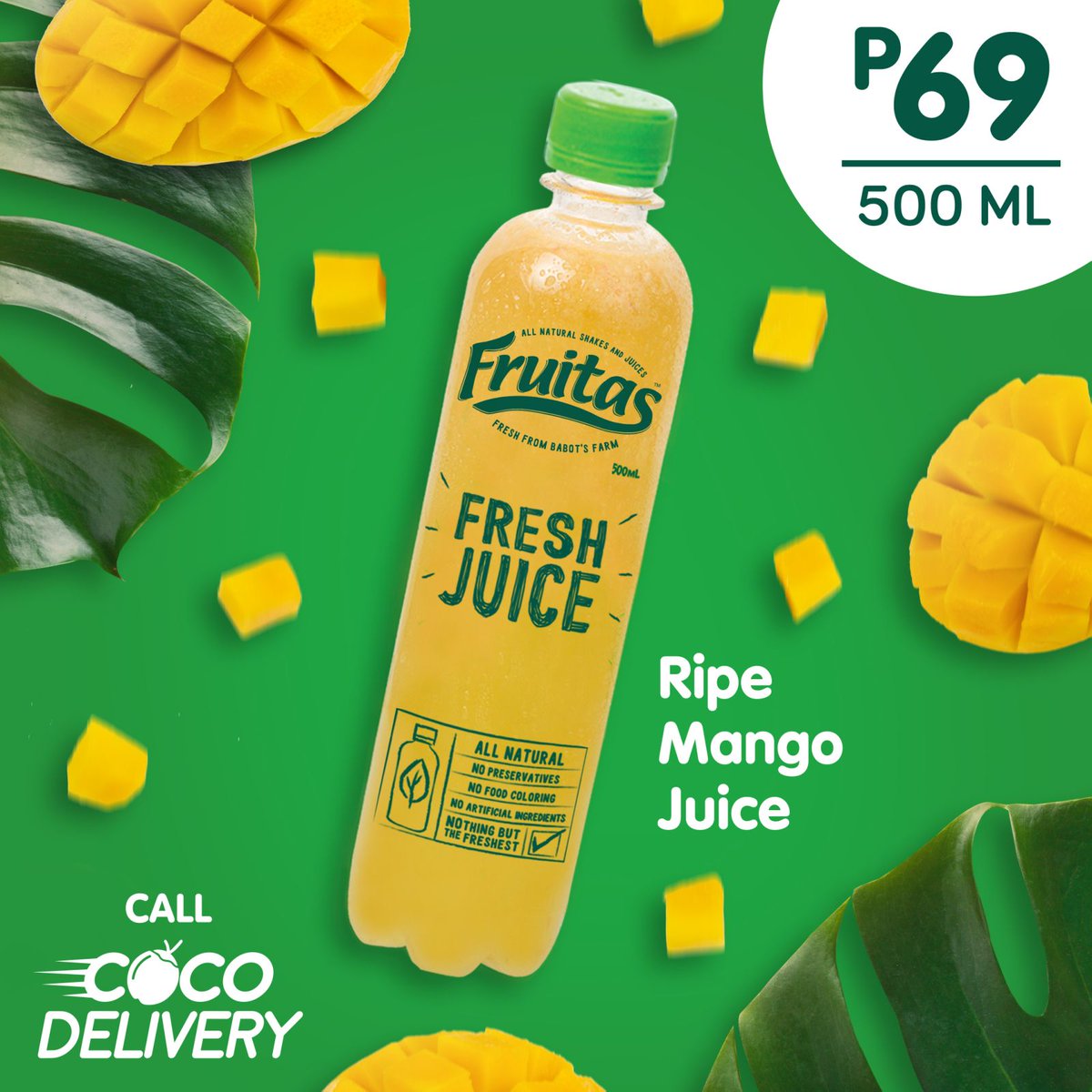 FruitasPH's tweet photo. Can't get enough of Mangoes? Refresh yourself with Fruitas Mango Juice which contains antioxidants that help your body be strong and healthy.

Chat CocoDelivery:
0961.308.0808 (Viber)

#HealthyNaHappyPa
#CallCocoDelivery
#hasslefreefreshness
#FRUIT
#FruitasHoldings https://t.co/ESMk90DqLf