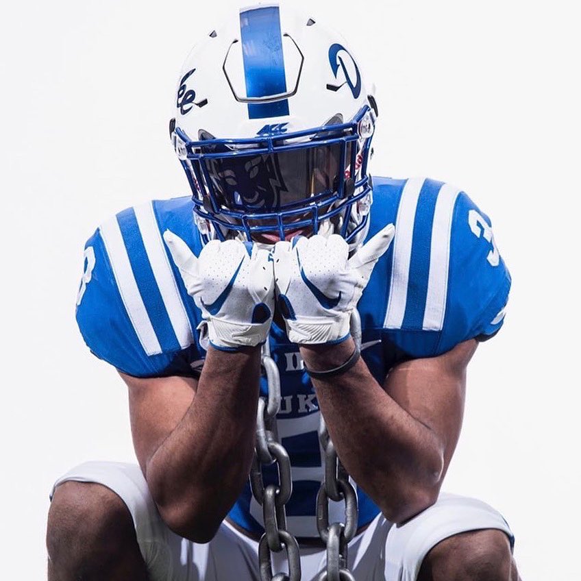 TheHelmetGiant's tweet photo. Duke University | Team Customs #shoc #thehelmetgiant #customvisor #customfootballvisor https://t.co/EYdM3Epk5f