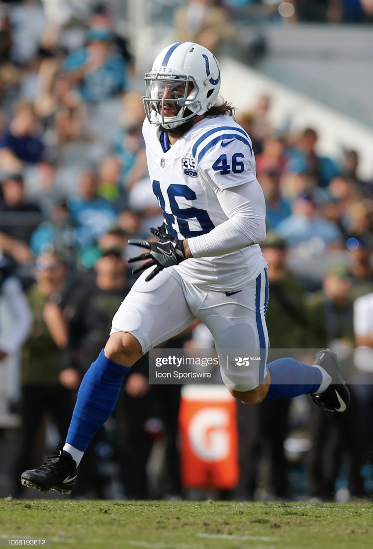 1a. Luke Rhodes – He regularly changes up the gear, has some flow, a solid helmet setup, snaps with gloves and is probably the most jacked dude in the NFL.