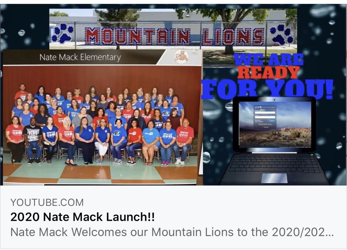MsJulianoNV's tweet photo. https://t.co/vEnIggGv5J I say it all the time, but I am so proud to work w/ the most amazing staff anywhere! Everyone is working above &amp; beyond to to provide the best virtual education possible. Just a snippet of Nate Mack magic! #whateveritakes #JoinThePride @ClarkCountySch https://t.co/Qa6Ggg7Run
