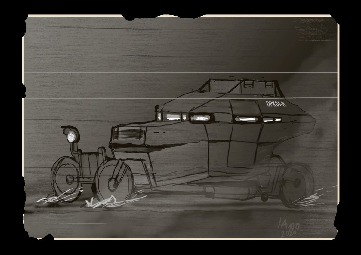 Imperial190's tweet photo. A motorized carriage rolls past Clavering Boulevard, sometime in 1842.
#dishonored #viktorantonov #fanart #arkane https://t.co/4pabQbUjML