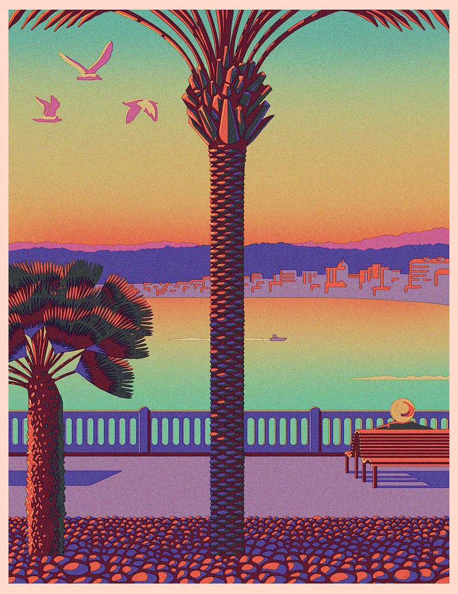 DirIllustration's tweet photo. Thomas Hayman's illustration of Nice for the "Tour de France" issue of @Kiblind magazine. 🌴🇫🇷☀️Represented by @AGENCYRUSH
-
View more of his wonderful work here:https://t.co/UooWRshNJT
-
#vintage #retrographic #retro #sunset #retrogang #nice #france #mood https://t.co/rBzORmaLR5