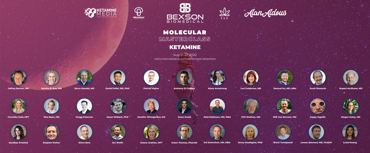 We're looking forward to hosting such an incredible crew of speakers during The #Ketamine #Conference, coming up this Friday &amp; Saturday! 

Huge thanks go out to all our sponsors and speakers for making this #virtualevent possible: