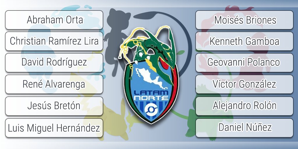 VGCWorldCup's tweet photo. The final Latin American team, North Latam, will be managed by Worlds veteran @GoldenEmpoleon. The team recruits its players from Mexico, Central America, and the Caribbean Islands. Can North Latam live up to the ferocity of their logo mascot, Rayquaza? Only time will tell! https://t.co/a5RV2ax6fF