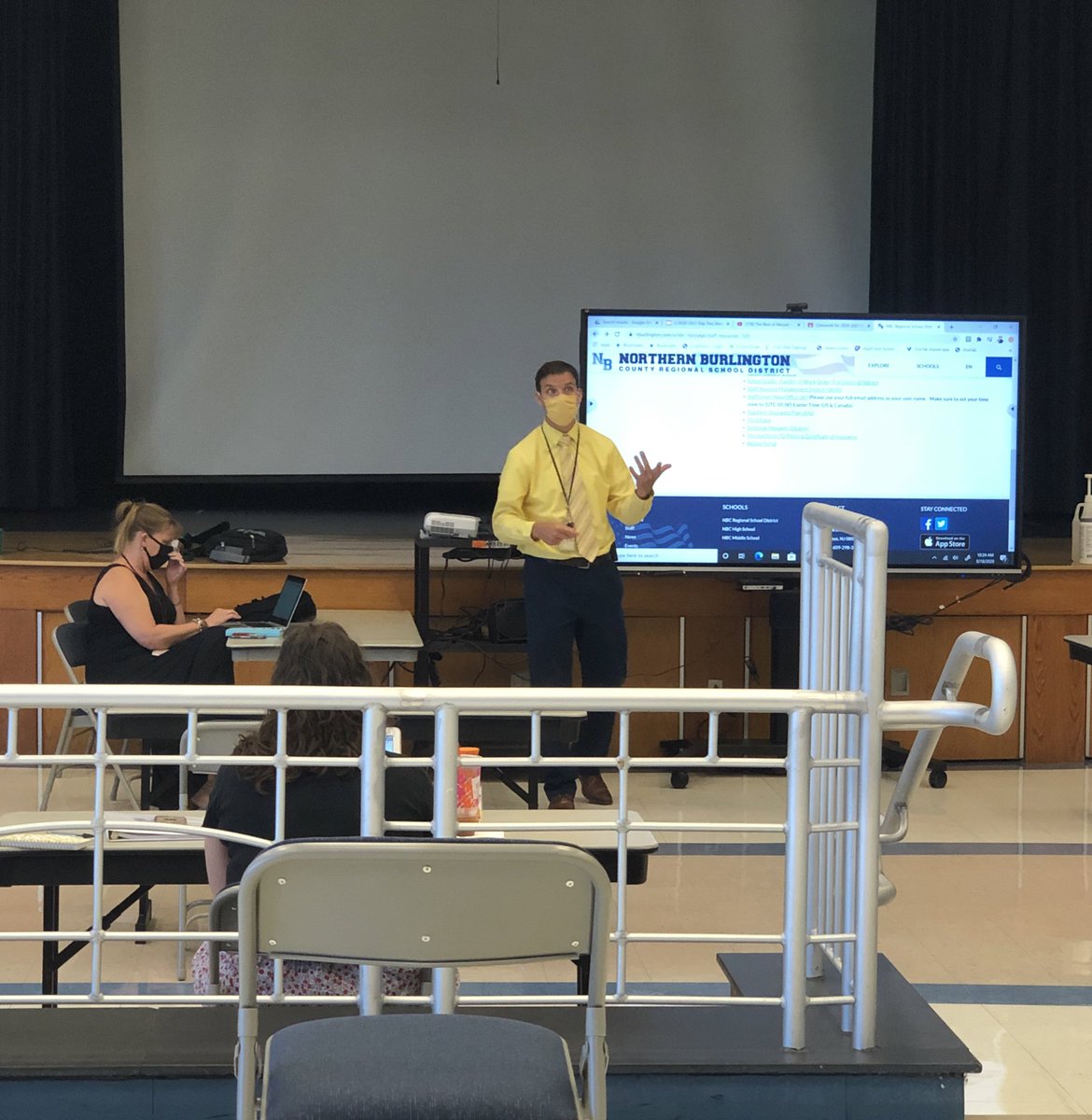 Safety, student services, I&amp;RS, Special Services, and more at New Teacher Orientation! 
#NBITD @AmeliaTahaney <a href="/EmerMatt/">Matt Konowicz</a>