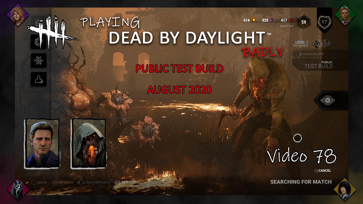 Ghostfacecouk's tweet photo. Coming Tomorrow.... 3 Matches from the Public Test Build, two Survivor matches as #FelixRitcher and a Killer match at Badham Preschool as #TheBlight killer.... https://t.co/ub7PskK9DT