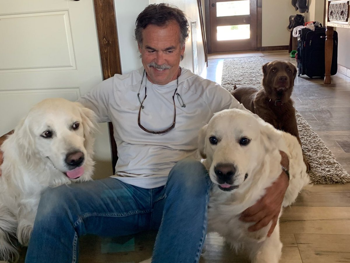 Hanging with Bailey and Tucker.
