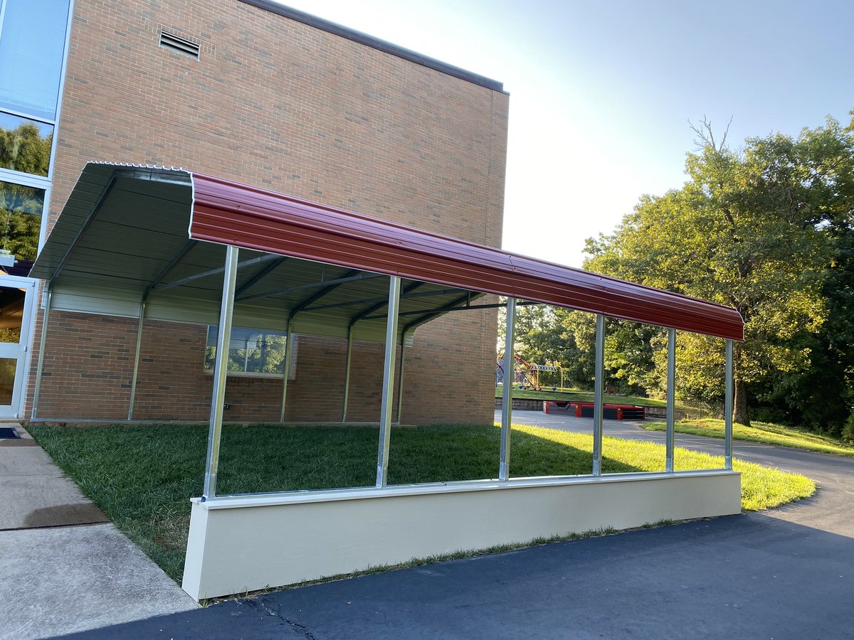 Mrs. Tara Smith, principal of St. Alban Roe School, is ready for the 1st day of school tomorrow. She even created an outdoor classroom! #BetheNOWofGod