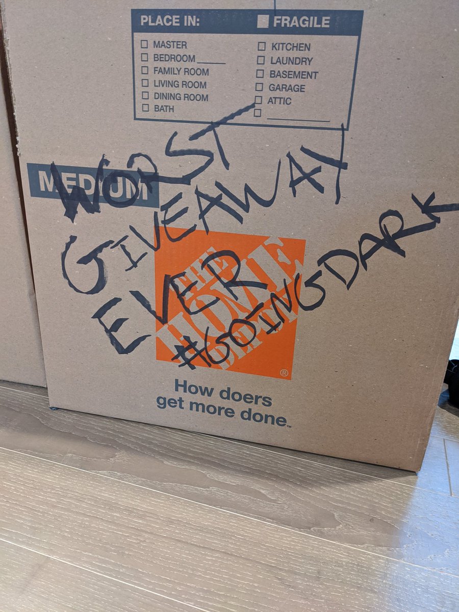 We are having the worst giveaway ever. An assortment of items leftover at the Houston house. Could be anything. A mystery box so to speak.

Giveaway ends 8/25

To enter:
💩 Follow <a href="/DarkZeroGG/">DarkZero</a> 
💩 RT this tweet
