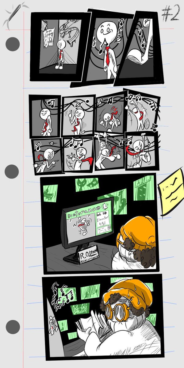 ThMadCartoonist's tweet image. #TwoWeekNotice 
Dance like no-one is watching!  
.
.
.
#comics #webcomic #office #art #rolynn #music