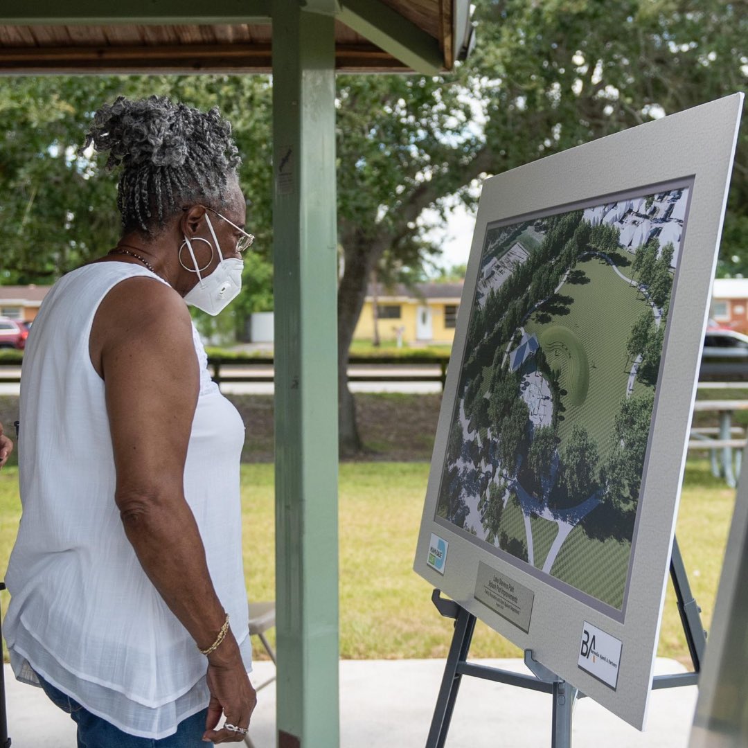 Yesterday, Commissioner <a href="/barbarajordan1/">Commissioner Barbara Jordan</a> and Miami-Dade County Parks Director, Maria Nardi unveiled a plan for a splash pad at Lake Stevens Park. We thank everyone involved in this project, and can’t wait for the #MiamiGardens community to enjoy this new facility in 2022!💦
