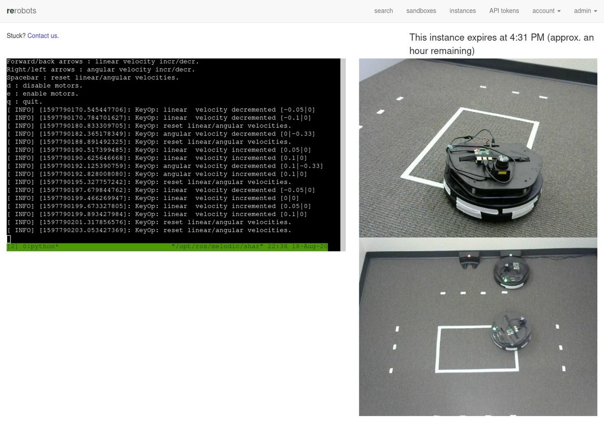 scottcliv's tweet image. screenshots of the multi_kobuki sandbox and the LiDAR scans plotted in WebViz (by @Cruise)