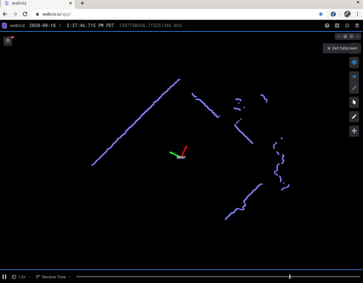 scottcliv's tweet image. screenshots of the multi_kobuki sandbox and the LiDAR scans plotted in WebViz (by @Cruise)