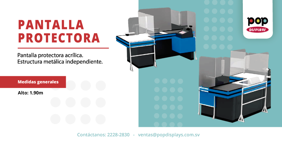 popdisplayssv's tweet photo. ¿Cuáles son las ventajas de utilizar nuestras PANTALLAS PROTECTORAS?

- Facilidad a la hora de limpiar y no dejar huellas. 
- Es resistente, su colocación y transporte es fácil.

Escríbenos a whatsapp al 7601-058 para hacer tu cotización.

#POPDisplays #ExpertosEnMueblesPOP https://t.co/zWu1x1dw0H
