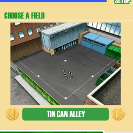 where do you want tonight's game to be played? gonna have two polls but the field with the most total votes will host tonight's game, so vote!1. Steele Stadium2. Sandy Flats3. Tin Can Alley4. Eckman Acres