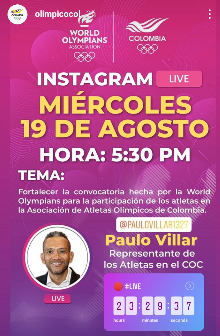 de_olimpicos's tweet photo. ‼️Adelante, con decisión y unidad por la conformación de la Asociación de Atletas Olímpicos‼️🇨🇴 NO TE LO PIERDAS!! https://t.co/uyvGNebGne