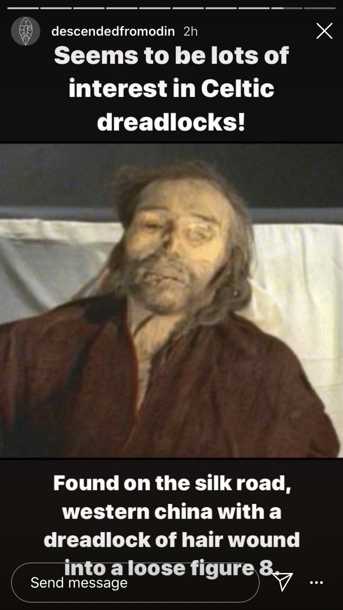 AnDiolunach's tweet photo. @preshitorian Dear Dr Pope
If you have two seconds to spare could you let me know whether Cherchen man (one of the Tarim mummies in China) is a Celt in any sense of the word? I can find no evidence that he is but it seems some think he’s a Celtic boi 😕 https://t.co/2EkJ2Ij8Q7