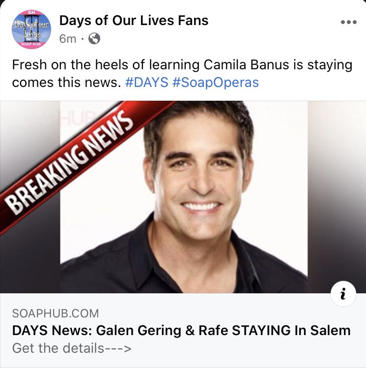 Angelina77's tweet photo. @galengering Best news ever!!! @galengering @daysofourlives https://t.co/02v5MwlvwS