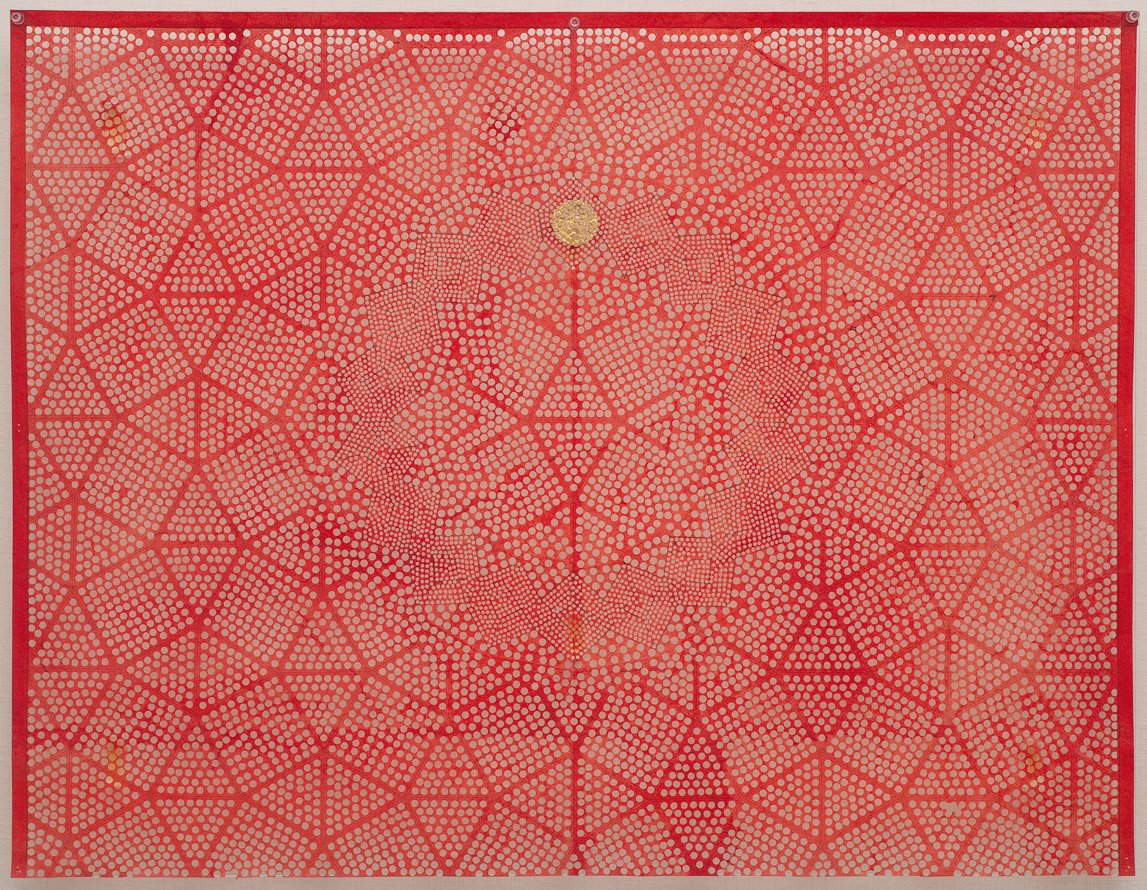 LALOUVER's tweet photo. In the 70s, #TomWudl created a series of paper punch abstractions using handmade rice paper, forming patterns with the perforations. While often associated with #PatternandDecoration or "P&D," Wudl’s paintings
predated the movement by more than five years. https://t.co/1VrdIdCZeM https://t.co/gcIOVL4rkV