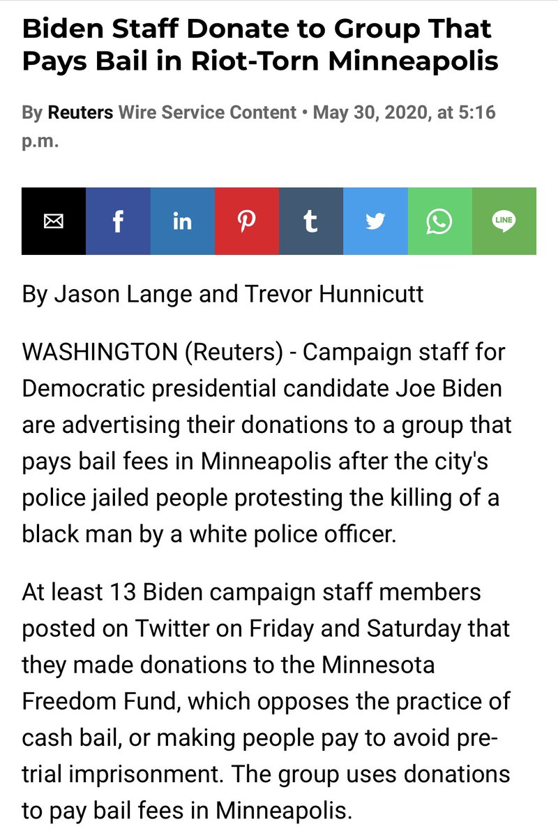 These are same Democrats who speak favorably of street Marxists (Antifa) that are currently burning down America. Also, let’s not forget that Biden campaign staffers bailed these Marxists out of jail after they destroyed Minneapolis.