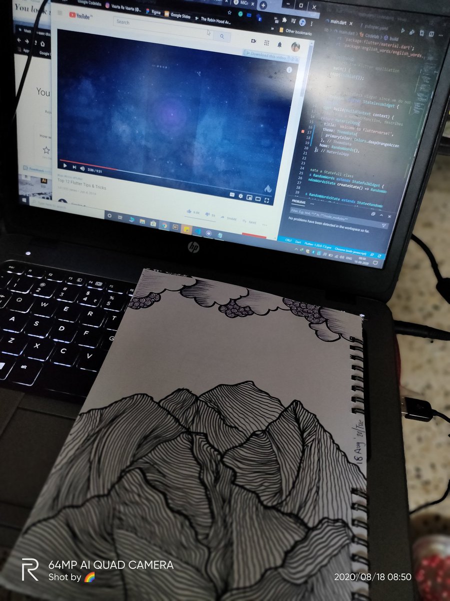 poonmjha's tweet image. Are you too #MissingMountains ?

Here I started my Day 4 | #100DaysOfTechWithArt 

Started up trying #flutteranimation and this mountains #sketch.

Also watched some #WidgetOfTheWeek by #GoogleDevs #FlutterDev .. 

Loving it all 😍
#DesignToDevelopment  #CreativeGeekInMaking 👩‍💻👩‍🎨