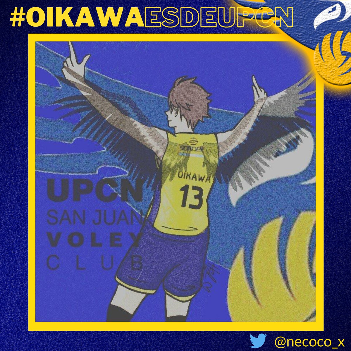 Nos imaginamos esta secuencia de  #Oikawa en el Aldo Cantoni: la cámara lo toma por la espalda preparando el balón para ejecutar ese servicio que lo caracteriza y termina festejando ante la tribuna. #OikawaAtUPCNart  #OikawaEsDeUPCN  #DaleUPCN  @necoco_x