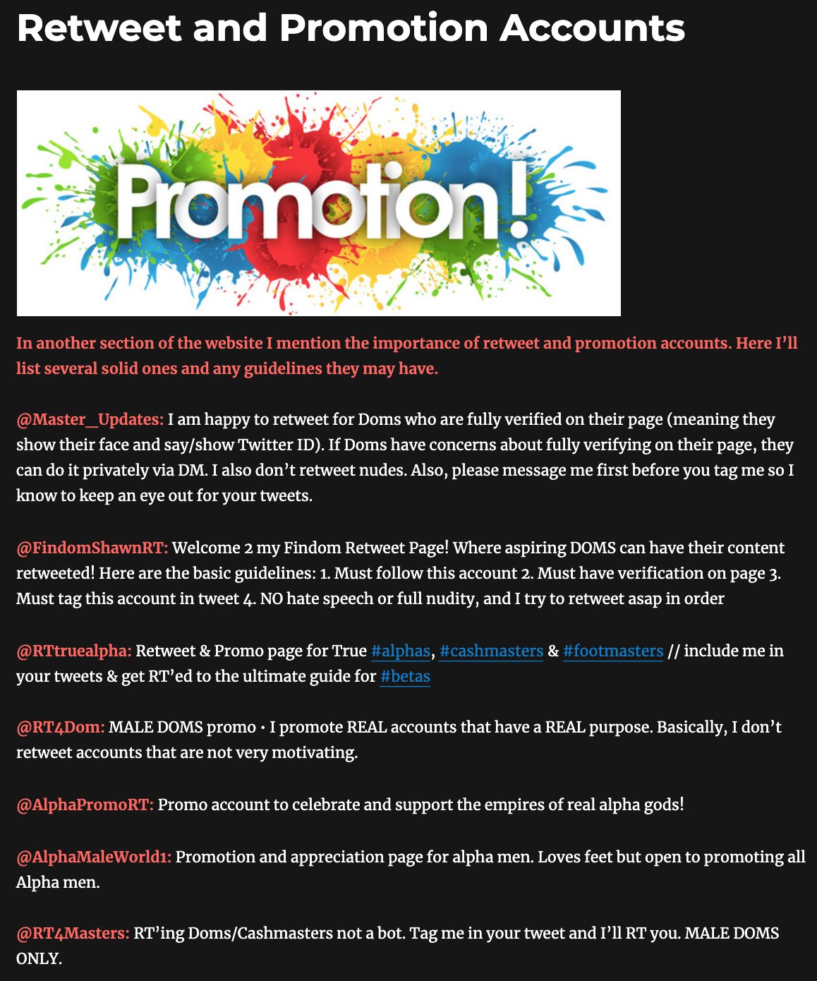 A H Ma T R Updat 17k Break 7 1 To 8 15 I Ve Been Trying To Update My Website To Showcase Large Active Retweet And Promo Accounts For Doms If You Are One Of A H Ma T R Updat 17k Break 7 1 To 8 15 I Ve Been Trying To Update My Website To Showcase Large Active Retweet And Promo Accounts For Doms If You Are One Of