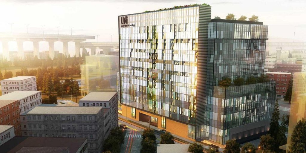 BurgeoningArch's tweet photo. Unity Opto Tech in Taipei, Taiwan is a leading manufacturer of LED lights and fixtures. Burgeoning + Origin Classics have designed a 21st century sustainable factory building, utilizing an existing building, and designing it as an adaptive reuse structure. #sustainabledevelopment https://t.co/xO6oZu504T