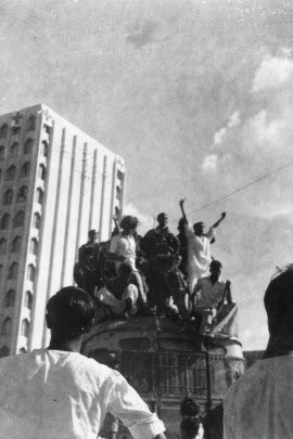 Photo 1: Capturing the celebration of freedom on December 16, 1971.Photo 2: Child victims of the Liberation War, wounded in grenade explosion. Holy Family Hospital, Dhaka, Bangladesh. 1971.(Photos: Sayeeda Khanam)