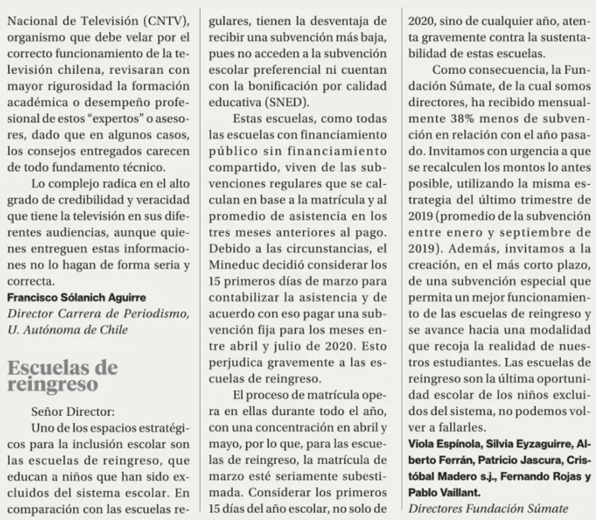 Pablo Vaillant (@pablovaillant) on Twitter photo Las escuelas de reingreso son la última oportunidad escolar de los niños excluidos del sistema, no podemos volver a fallarles! Debemos asegurar su financiamiento <a href="/Sumate_Fund/">¡Síguenos en @hdecristo!</a> Las escuelas de reingreso son la última oportunidad escolar de los niños excluidos del sistema, no podemos volver a fallarles! Debemos asegurar su financiamiento <a href="/Sumate_Fund/">¡Síguenos en @hdecristo!</a>