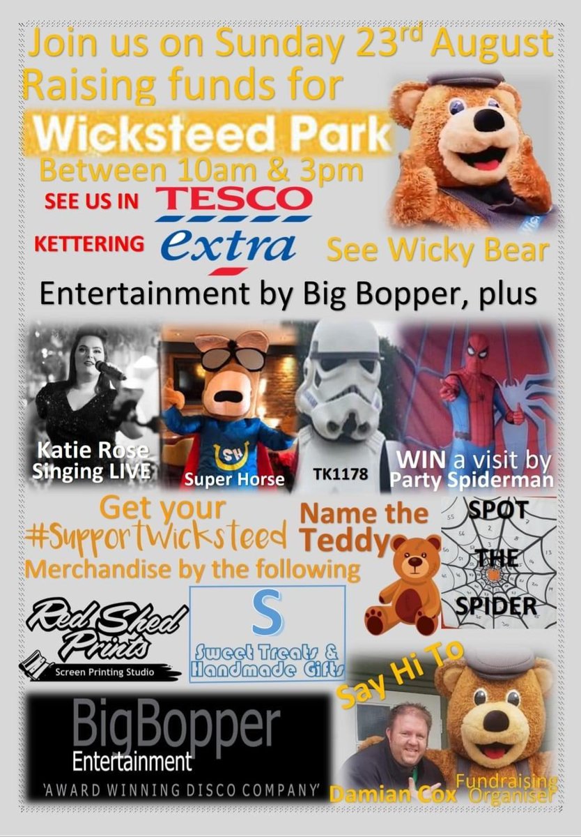 SupportWickies's tweet photo. This Sunday at Tescos in Kettering. .... Pop along and see the team #supportwicksteed https://t.co/UgW2nYUjHJ
