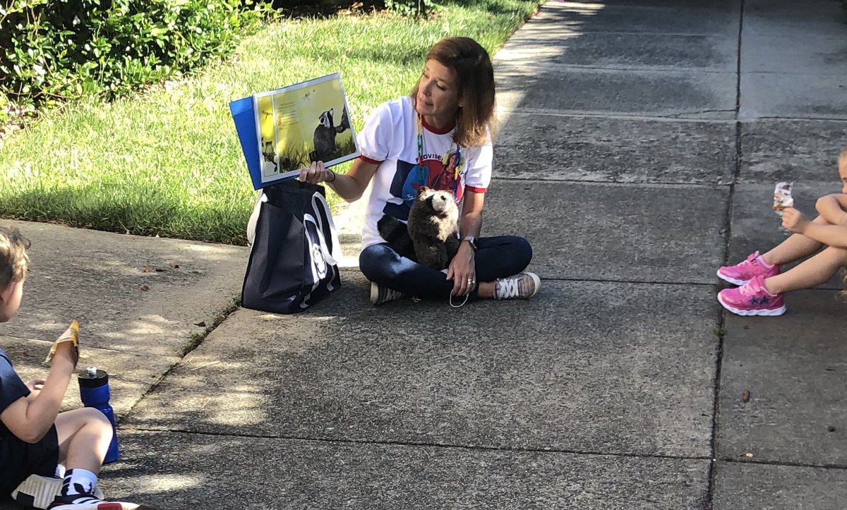 SafeSecureShare's tweet photo. Sweet and social-distanced story time with a stuffed animal and TK friends was just one of a multitude of creative efforts to provide a joyful and safe first day! https://t.co/ux795sHOvv