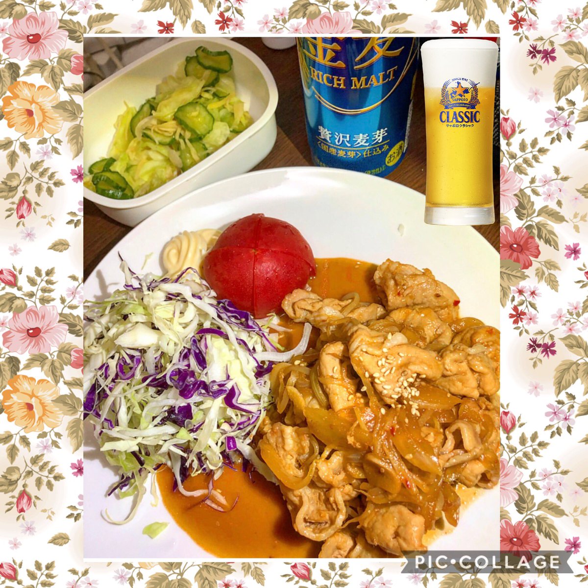 wakanchi's tweet photo. 今年は夏休み取らなかった。公休日に合わせて仕事終わりに海や川に行ったけど8月後半からはガッツリ仕事。　
コロナのせいで色々なイベントが中止。
自宅にて。
良い一日を^_^
#ビール
#イベント
#夏
#豚ロ��スと豆板醤炒め
#キャベツ千切り
#トマト
#酷暑
#花火大会
#中止
#イベント中止　
#夏大好き https://t.co/5qs6P6x13x