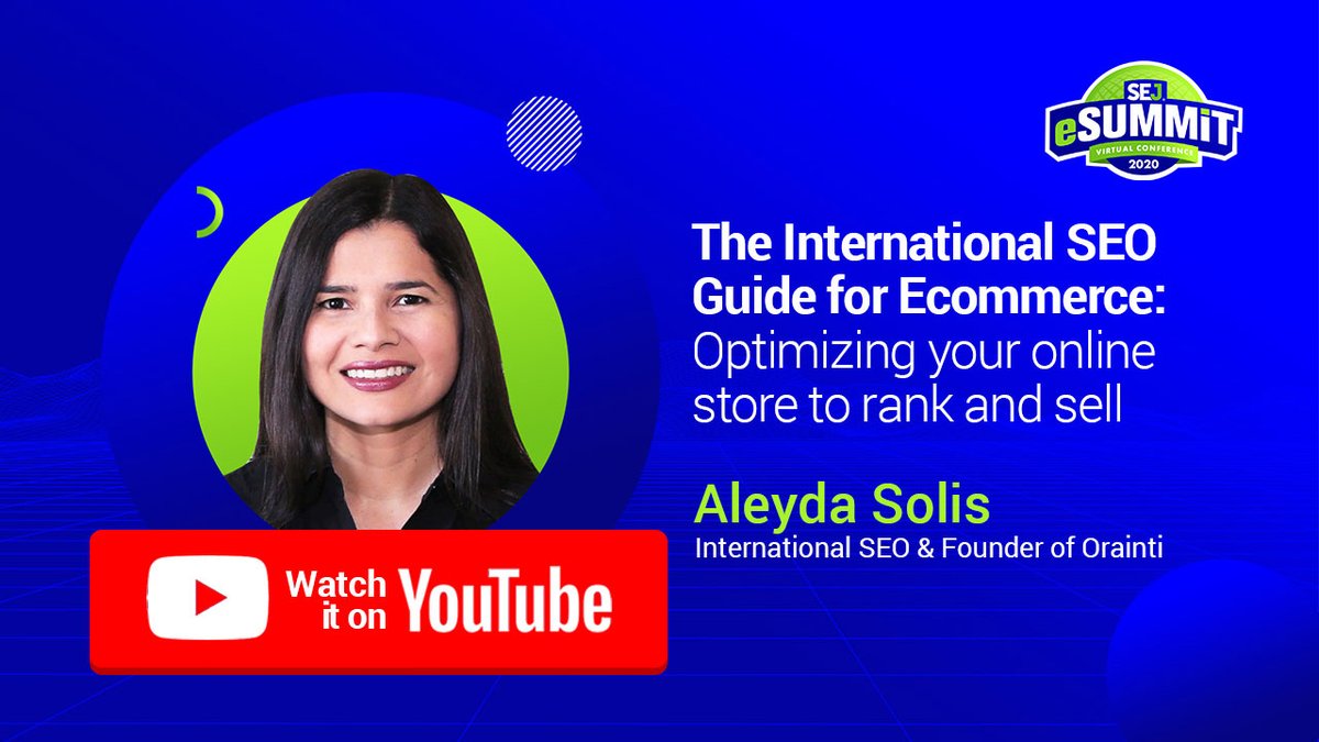 sejournal's tweet photo. 💡Learn International SEO For Ecommerce with 👉 @aleyda of @Orianti on our YouTube channel!!! ➡️ https://t.co/7VCm7maesg
📺 Be Sure To ✔️SUBSCRIBE & catch all the upcoming eSummit sessions posted every Wed & Sun!!!
#InternationalSEO #SEO #Ecommerce #InternationalMarketer https://t.co/HeQirdJMsE