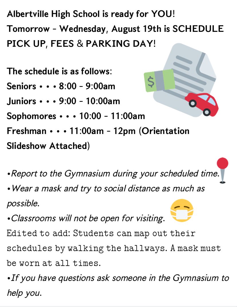 AHS_Aggies's tweet photo. Traditional School Student information posted below. ⬇️
Link for 9th Grade orientation ➡️ https://t.co/rKiRtVGYih https://t.co/d3EkXjvFij