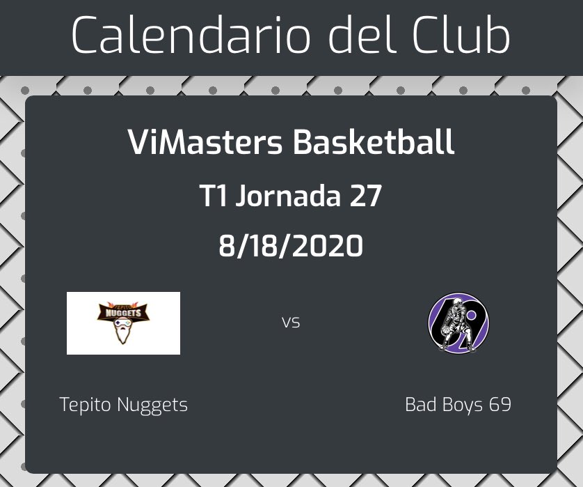 Estrellas_69's tweet image. Liga #ViMasters Play-Offs 🔥🔥🔥

Cuartos de Final 🆚 Tepito Nuggets
*Al mejor de 3 juegos*

Starting 5 ✨ 

PG: @MexicanoR7 
SG: @12oux 
SF: @Mendoza_0405 
PF: @Kike_sacra 
C: @VictorMSilvaA 

#BadBoys69 @NBA2K