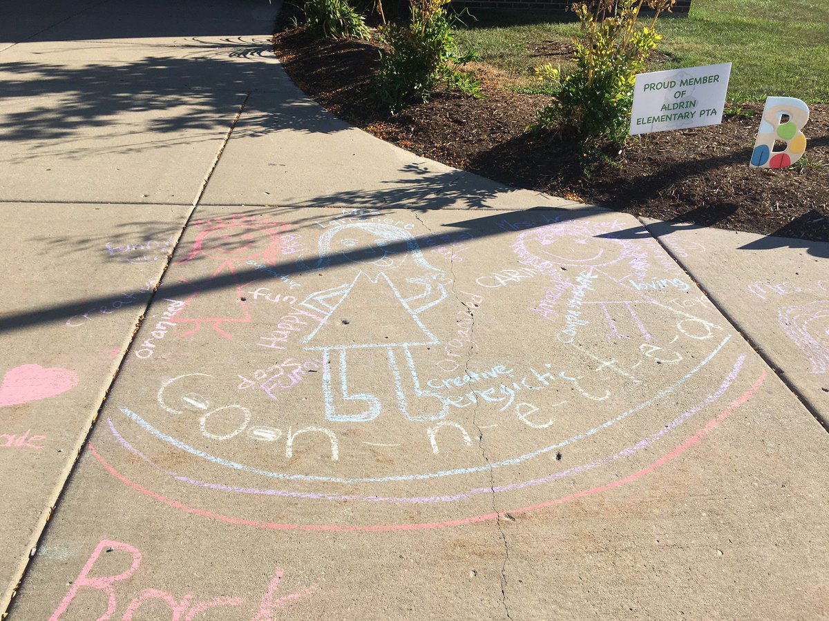 EaglesAldrin's tweet photo. Check out all our teacher graffiti. Weβll βchalk it upβ to the excitement of a new year and getting to see all our students faces! #beherebeyoubelong #weare54 #54stepsup https://t.co/onEy6Anvdr