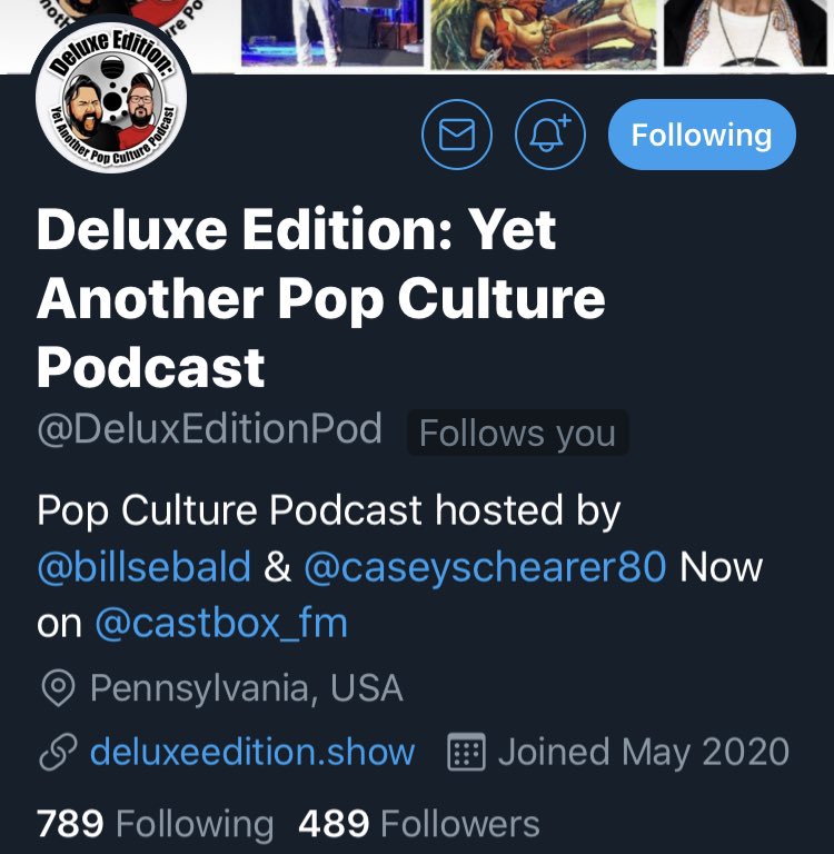 @DeluxEditionPod Needs 11 more followers to reach 500. 

Let’s do this. 

#nophonypodcastnetwork
#podernfamily
#podnation
#allthepeoplenetwork
#WLIpodpeeps