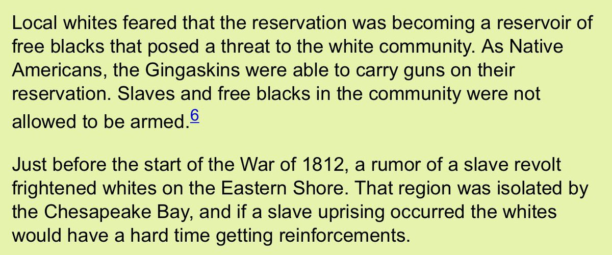 Natives mixing with Black people was a threat to the settler state. The two communities aligning was a frightening prospect for obvious reasons. White people were in constant fear of uprisings. For example: