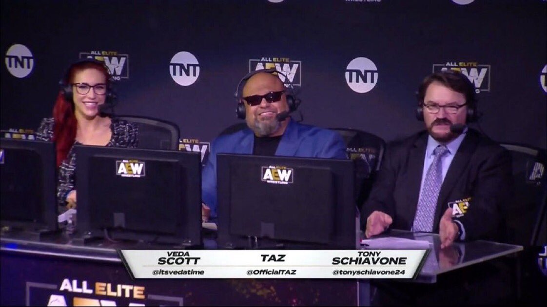 itsvedatime's tweet image. These past few months, I’ve been wondering if it was time to just give up. I’m really glad I didn’t. 

Thank you @AEWrestling and @TonyKhan for giving me this chance on #AEWDark tonight. Thank you Taz and Tony for sharing the desk with me. 

And thank YOU for watching!