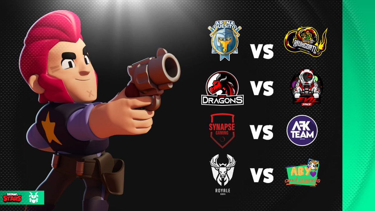 #BS | ¡Partidos! 🔥

Grandes partidos nos esperan el día de hoy en la región de NA.

<a href="/ArenaQuesitoGG/">Arena Quesito</a> 🆚 @XIUEsports

@JoninDragons 🆚 <a href="/EvilSpace4/">en proceso</a>

@SynapseGamingGG 🆚 <a href="/afk_TM/">ᵃᶠᵏBrawl Stars</a>

@RoyaleDeersGG 🆚 <a href="/AbyandFriends/">Aby and Friends</a>

¡Mucha suerte a todos! 

#SomosSamurai⛩️