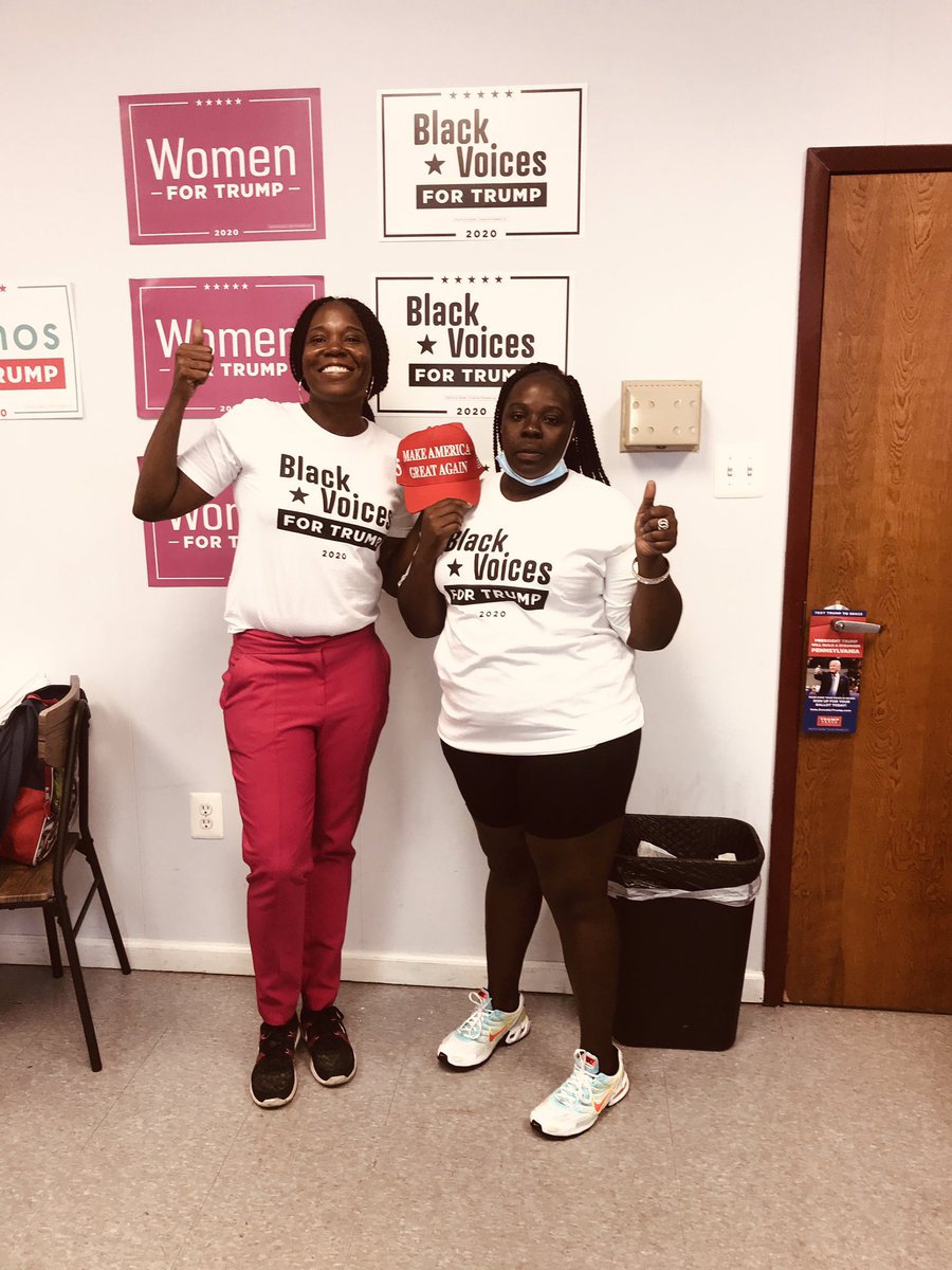 Ez4tharight's tweet photo. Black Women Voices For Trump #LeadRight #TeamPA #Trump2020 #BlackVoicesForTrump #WomenForTrump ๐๐พ๐ฏ๐บ๐ธ๐ช๐พ Letโs Go #PhillyWoke https://t.co/DY5KJr98UB