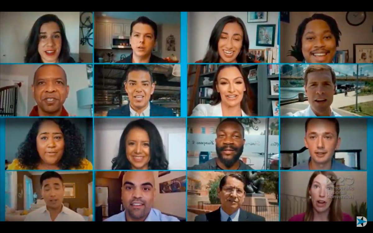 Everytown's tweet image. A dream team of Gun Sense Candidates is delivering the keynote at the #DemConvention tonight, including @staceyabrams, @SenAkbari, @YvannaCancela, @NikkiFriedFL, @KimpsonForSC, @MariManoogian, @ColinAllredTX, @ConorLambPA, @Victoria4Texas and @SamforGeorgia. 💪